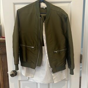 3.1 Philip Lim Olive Green Bomber Jacket